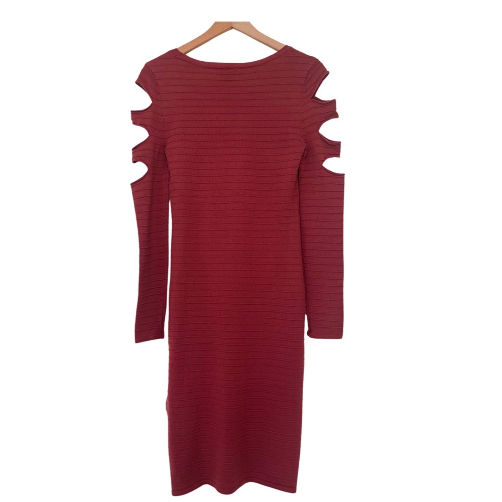 Mauve bodycon long sleeve sweater dress. Size Medium.